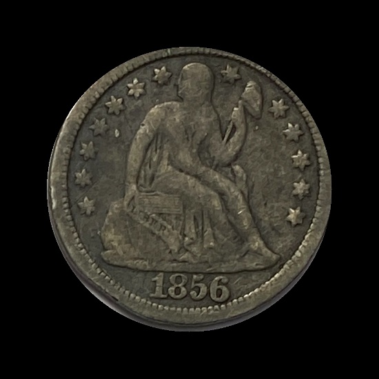 1856 Seated Liberty Dime LIGHTLY CIRCULATED