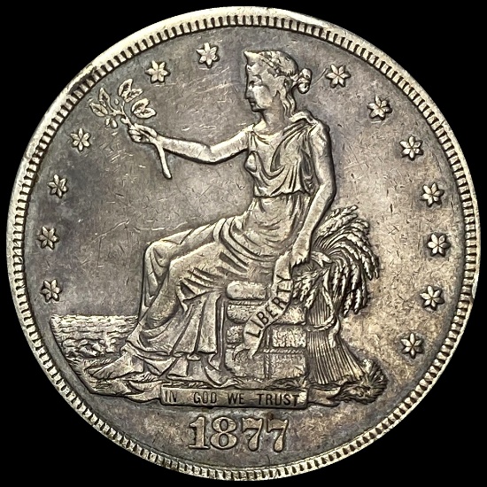 1877-S Silver Trade Dollar CLOSELY UNCIRCULATED