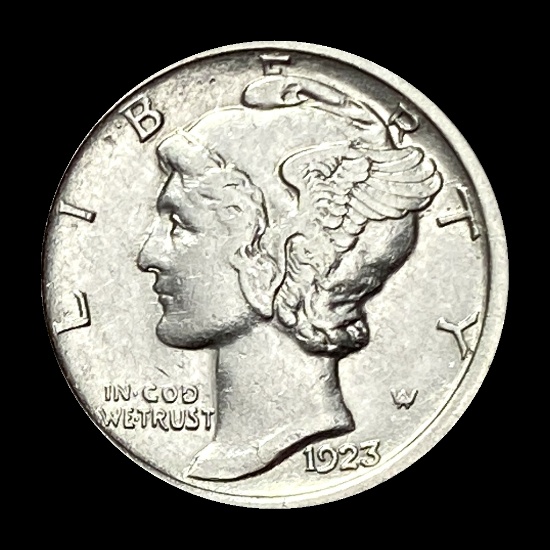 1923-S Silver Mercury Dime CLOSELY UNCIRCULATED