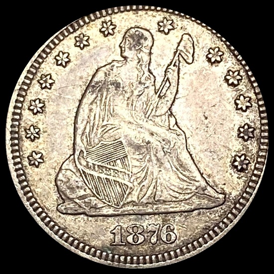 CLOSELY UNCIRCULATED 1876 Seated Liberty Quarter