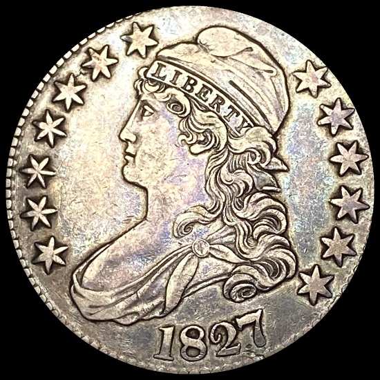 NEARLY UNCIRCULATED 1827 Capped Bust Half Dollar