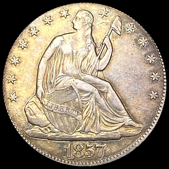 CLOSELY UNCIRCULATED 1857-O Silver Half Dollar