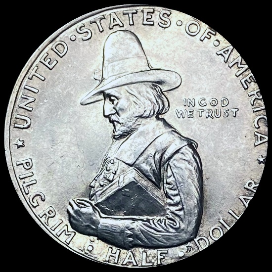 GEM BU 1920 Silver Pilgrim Tercentenary Half Dollar