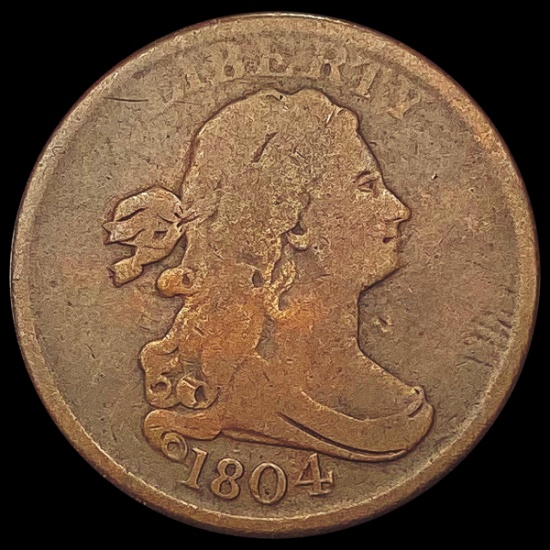 1804 Draped Bust Half Cent NICELY CIRCULATED