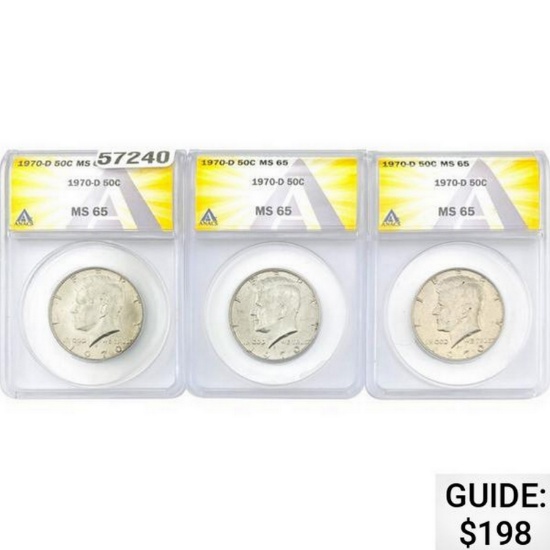 1970-D [3] Kennedy Half Dollar MS65