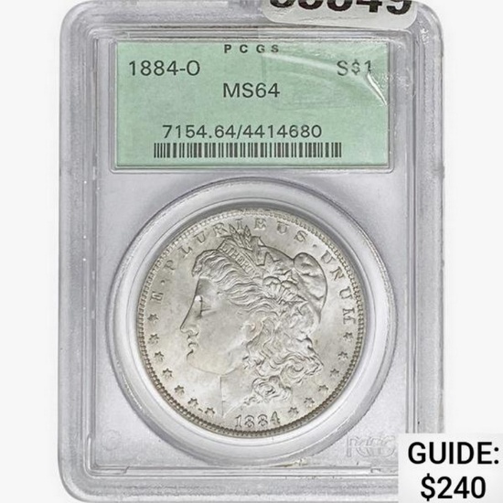 1884-O Morgan Silver Dollar PCGS MS64