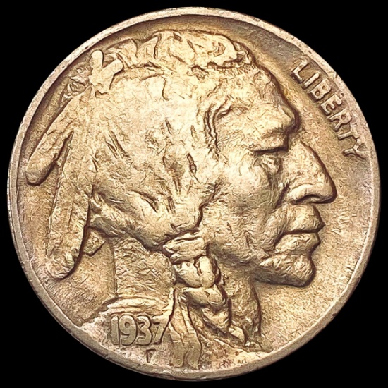 1937-D 3 Leg Buffalo Nickel LIGHTLY CIRCULATED
