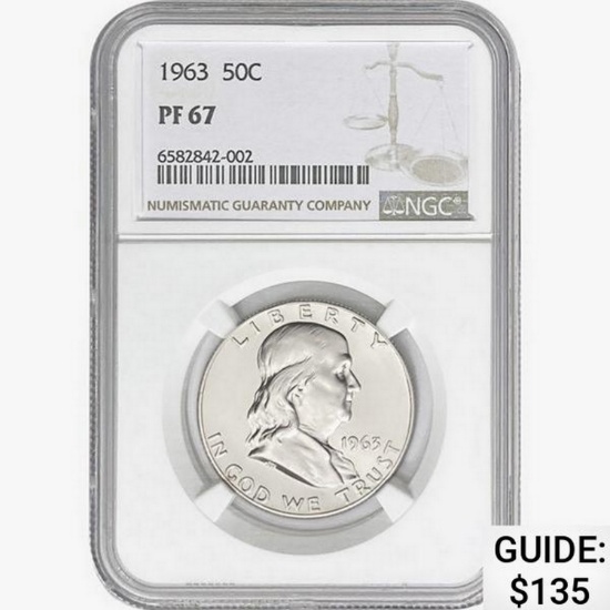 1963 Franklin Half Dollar NGC PF67