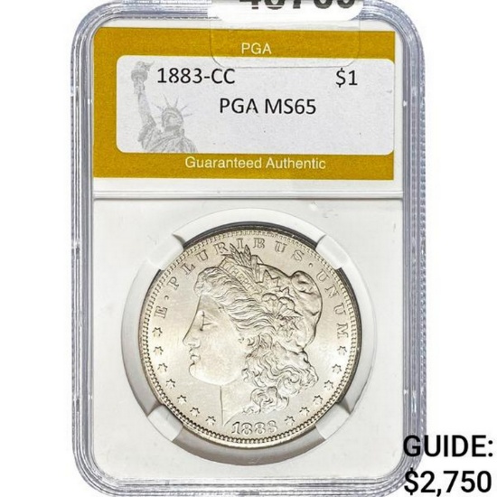 1883-CC Morgan Dollar PGA MS65