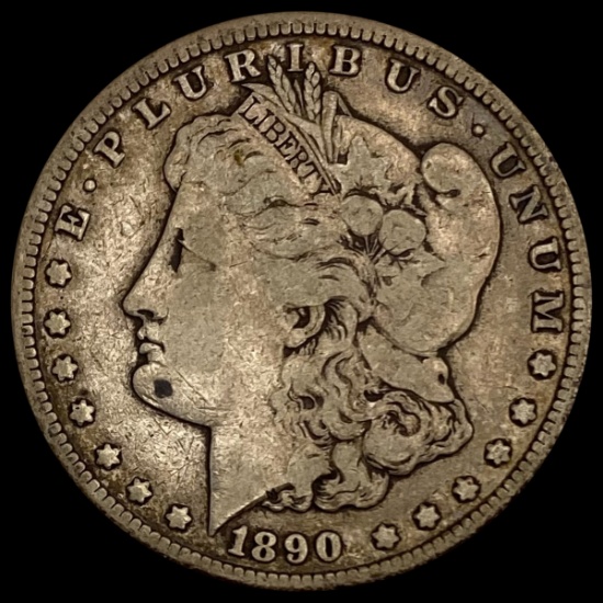 1890-CC Morgan Silver Dollar LIGHTLY CIRCULATED L