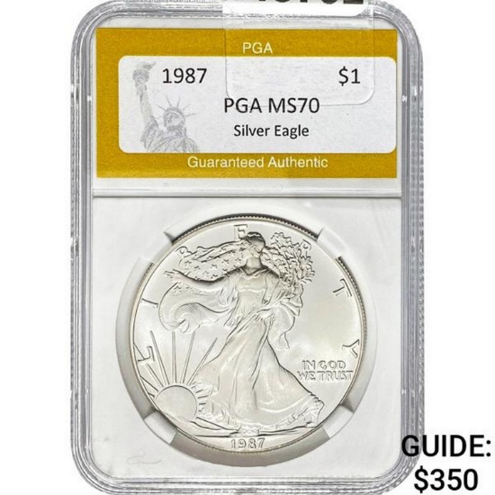 1987 $1 Silver Eagle PGA MS70
