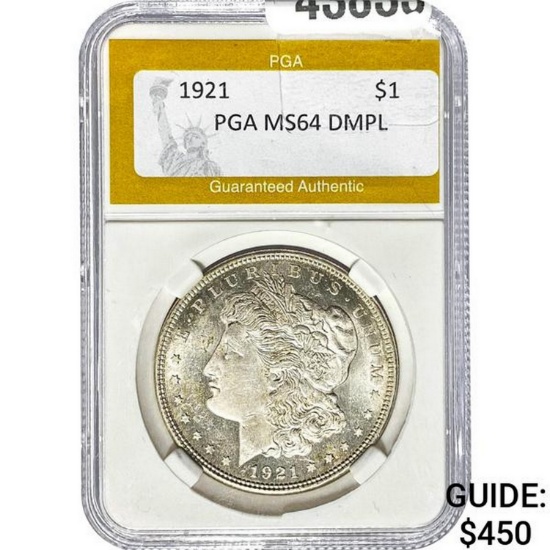 1921 $1 Morgan Dollar PGA MS64 DMPL