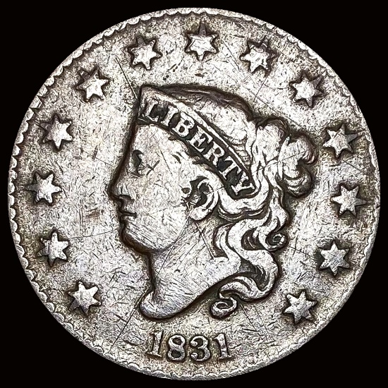 NICELY CIRCULATED 1831 Coronet Head Large Cent