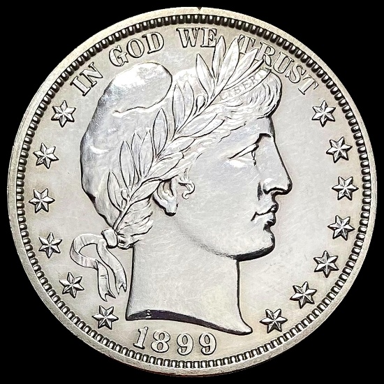 GEM PROOF 1899 Silver Half Dollar Barber