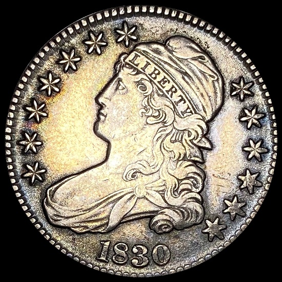 NEARLY UNCIRCULATED 1830 Capped Bust Half Dollar