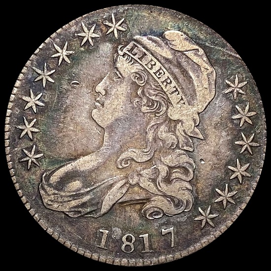 LIGHTLY CIRCULATED 1817 Silver Capped Bust Half Dollar