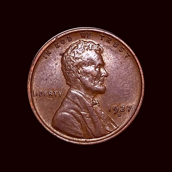 CLOSELY UNCIRCULATED 1927-S Lincoln Wheat Cent