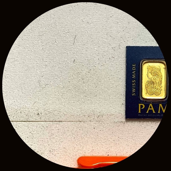 UNCIRCULATED PAMP Suisse 1g Gold Bar .9999 Fine in Assay Card