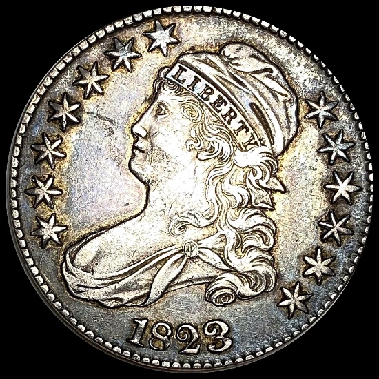 NEARLY UNCIRCULATED 1823 Capped Bust Half Dollar