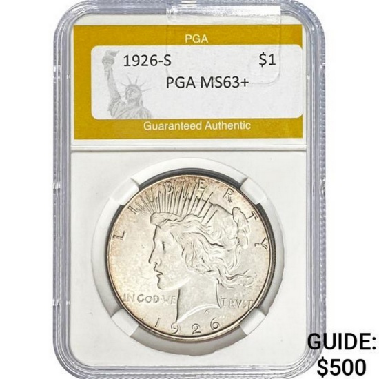 1926-S Peace Dollar PGA MS63+