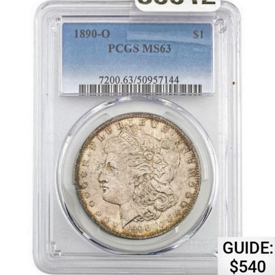 1890-O Morgan Silver Dollar PCGS MS63