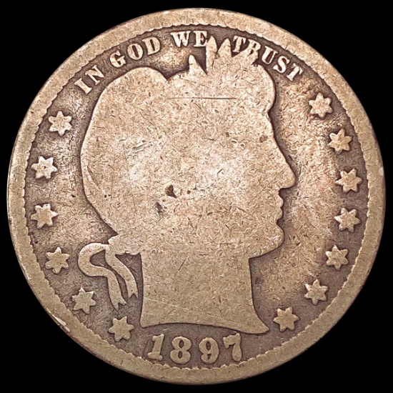 1897-S Barber Quarter NICELY CIRCULATED