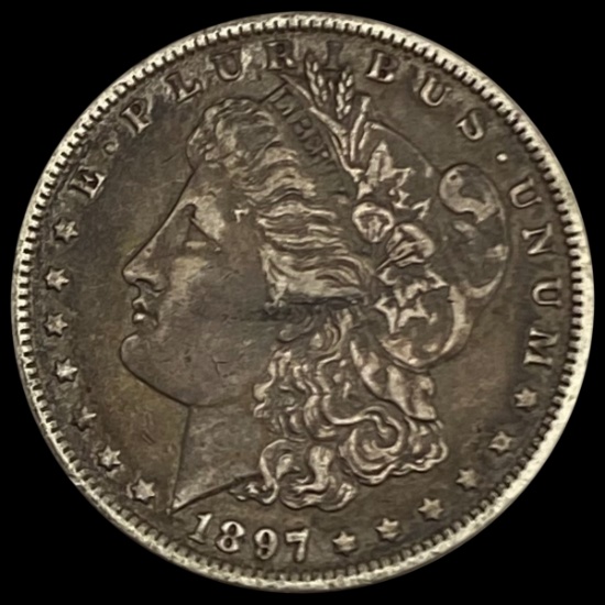1897 Morgan Silver Dollar NEARLY UNCIRCULATED NEA