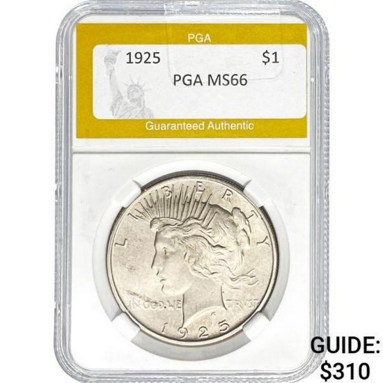1925 Peace Dollar PGA MS66