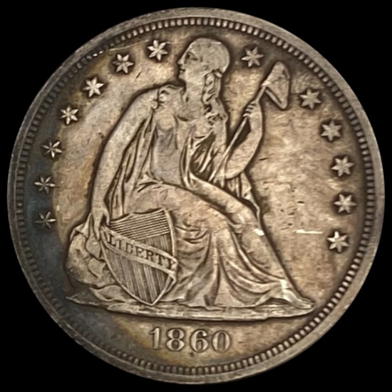 1860-O Seated Liberty Half Dollar NEARLY UNCIRCUL