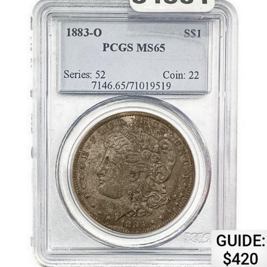 1883-O Morgan Silver Dollar PCGS MS65