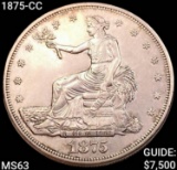 1875-CC Silver Trade Dollar CHOICE BU
