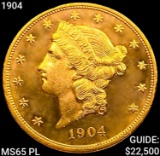 1904 $20 Gold Double Eagle GEM BU PL
