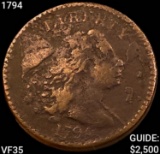 1794 Liberty Cap Cent ABOUT UNCIRCULATED
