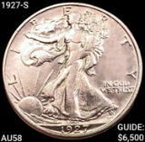 1927-S Walking Liberty Half Dollar CHOICE AU