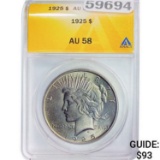 1925 Peace Dollar ANACS AU58