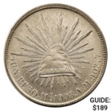 1908Mo AM Mexico Silver Peso CHOICE AU