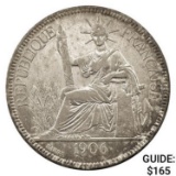 1906-A French Indochina Silver Piastre CLOSELY UNCIRCULATED