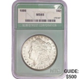 1886 Morgan Silver Dollar NTC MS65