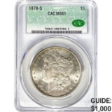 1878-S Morgan Dollar PCGS MS61 CAC