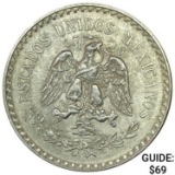 1943-M Mexico Silver Peso-Cap and Rays UNCIRCULATED