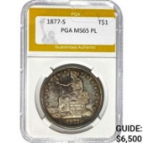 1877-S Trade Dollar PGA MS65 PL