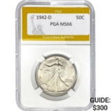 1942-D Walking Liberty Half Dollar PGA M