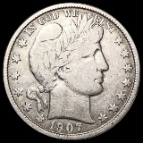 1907-O Barber Half Dollar NICELY CIRCULATED