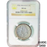 1936 Arkansas 50C NGC MS66