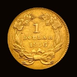 1856 Gold $1 Indian Princess Head Type 2 UNCIRCULATED