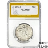 1934-S Walking Liberty Half Dollar PGA M