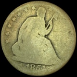 1854 Arrows Seated Liberty Half Dollar NICELY CIRCULATED