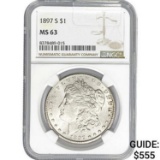 1897-S Morgan Dollar NGC MS63