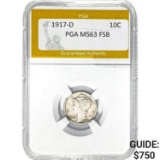 1917-D Mercury Dime PGA MS63 FSB