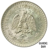 1943-M Mexico Silver Peso-Cap and Rays UNCIRCULATED